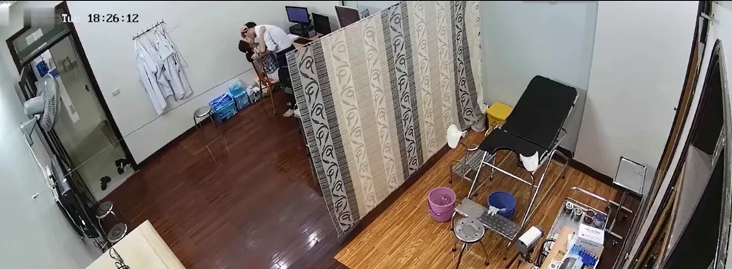 Hacking clinic camera of a doctor after hours