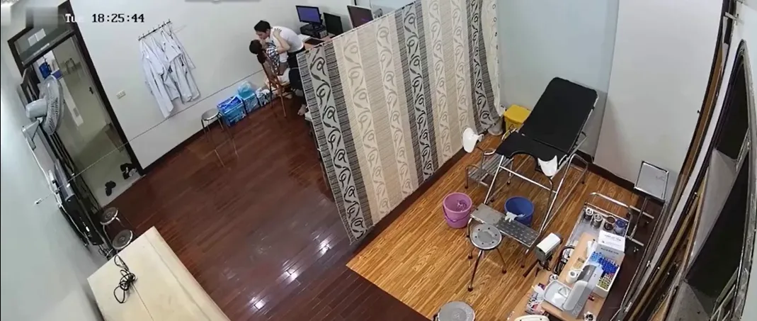 Hacking clinic camera of a doctor after hours