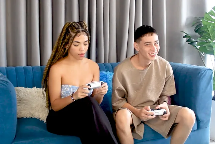 Gamer girl loses PS4 bet and gets pounded hard by roommate