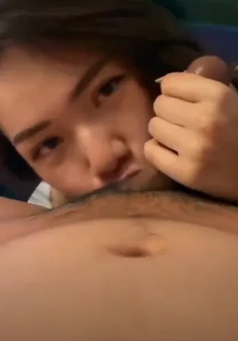 Get your dick licked by a beautiful girl with delicious breasts