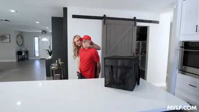 The young boy with a big cock fucks the hot stepmother