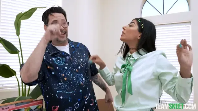 The teacher fucks the round-butted female student