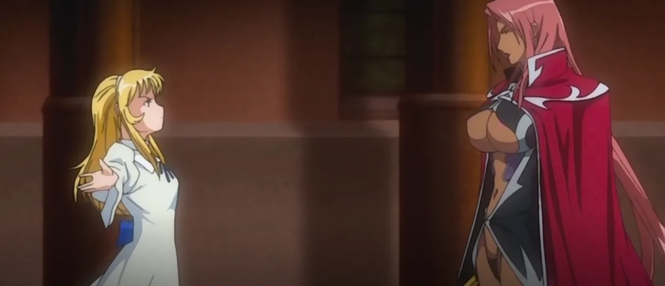 Ingrid and the burning fall contract in the demon doctors hands