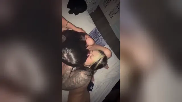 Some guys undress with two extremely lewd girls