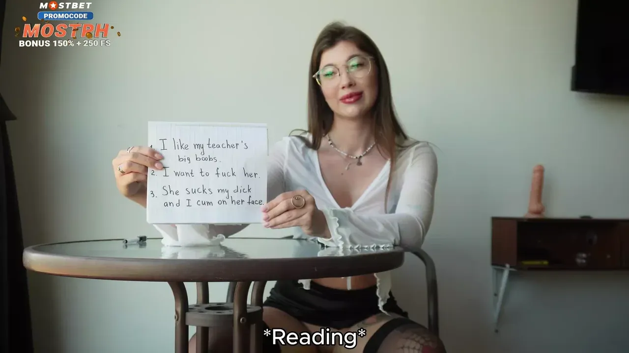 Slutty English Teacher Fucks Her Virgin Student