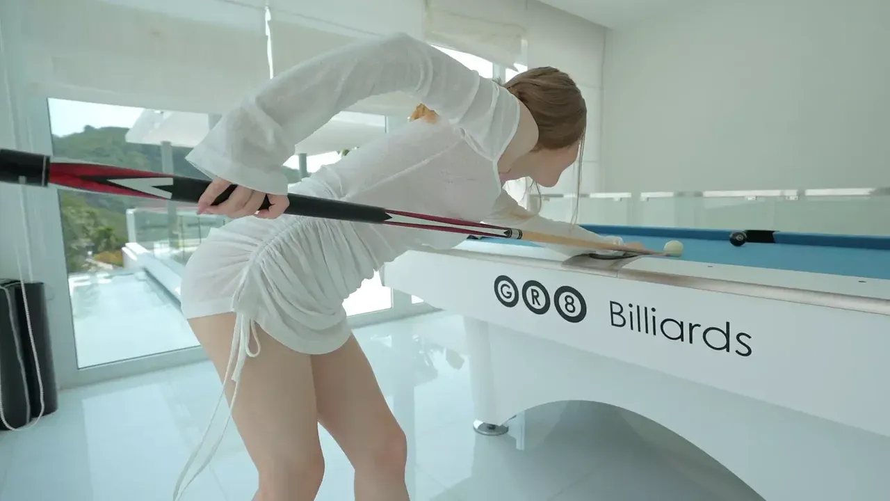 Fucked a Beautiful Teen on the Pool Table while Her Boyfriend was Away