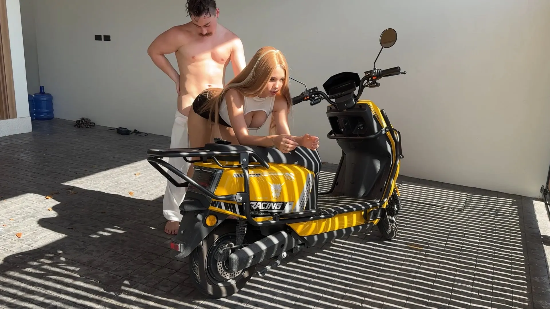 I stopped time and called a friend to fuck my gf and make porn