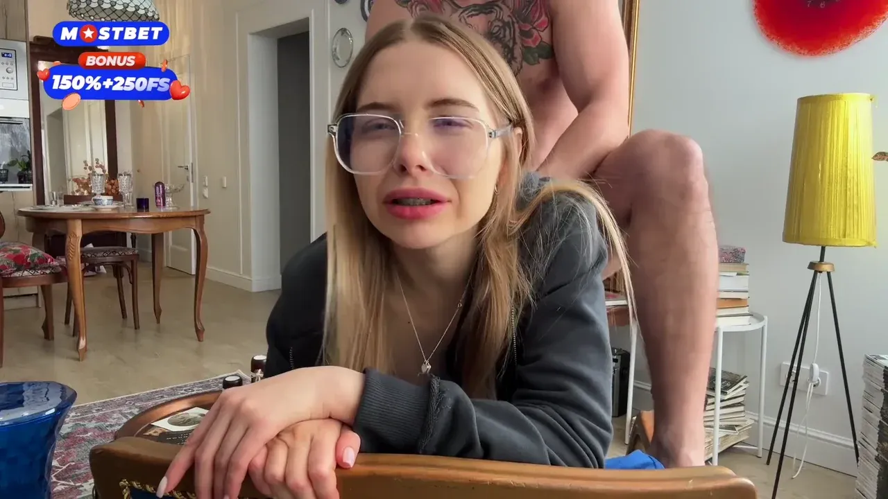 Rough Anal Sex for a Hot Stepsis Torn Jeans and Tight Asshole