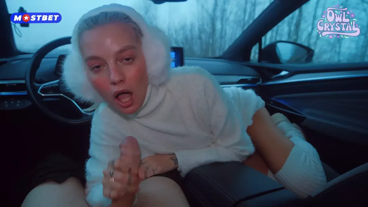Slutty Schoolgirl Sucks Stranger in Car