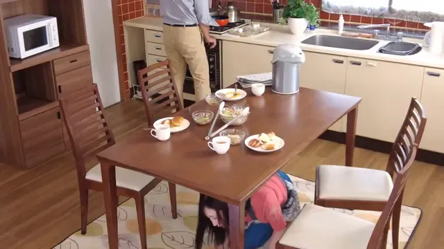 Mother wears torn pants for her son to finger her pussy and then have sex