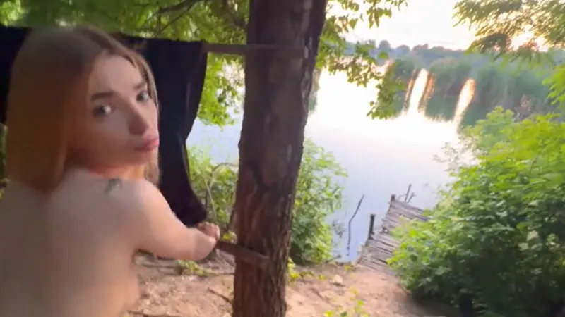 Hot sex in nature POV with Linavelle