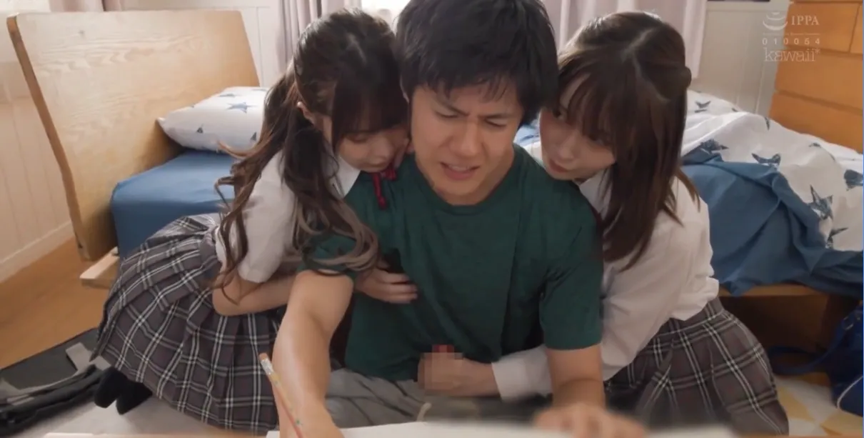 Two Curious Schoolgirls Target Classmates Cock