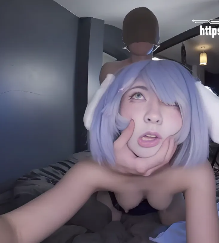 Cosplayer Zixuan bound and raw-fucked in Rem costume