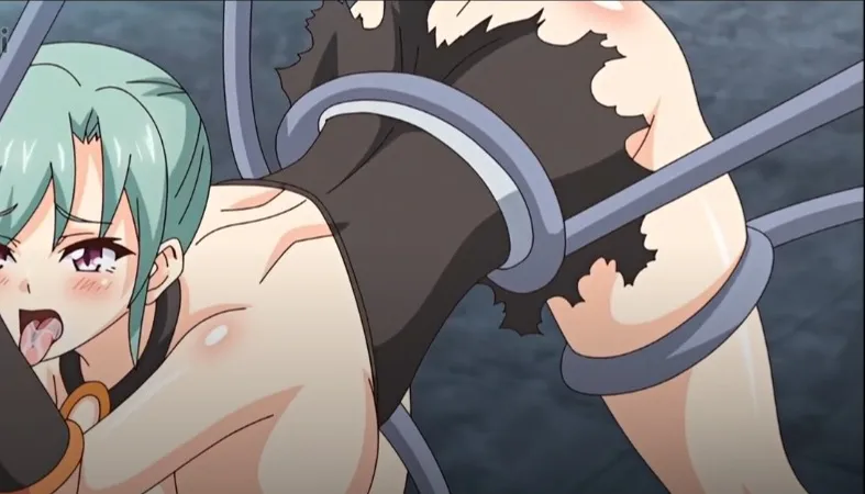 Dramatic H-anime experience with mechanical tentacles